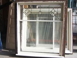 Photo of Salvaged windows, ready for reuse