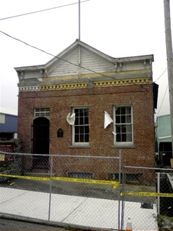 The monthly meeting place of the Whatcom Community Builders Guild was in this historic brick building. - Click for a larger image